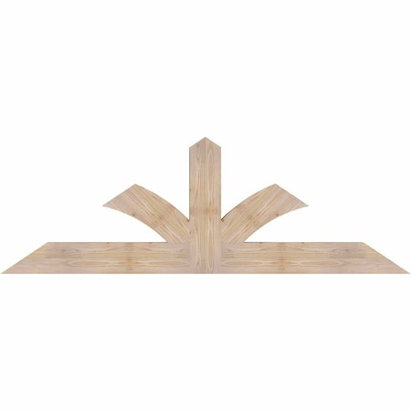 Ekena Millwork Richland Smooth Timber Gable Bracket, Douglas Fir, 72"W x 24"H x 3 1/2"D x 5 1/2"F, 8/12 Pitch GBW072X24X0406RIC00SDF
